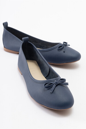 01 Marineblaue Hautballerinas für Damen - 1