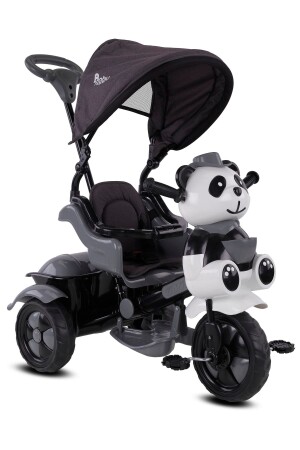 0127 Little Panda Ebeveyn Kontrollü Tenteli Müzikli Tricycle Üç Teker Bisiklet BHOPE127PANDA - 3