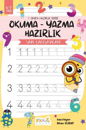 1. Sınıfa Hazırlık Serisi - Okuma - Yazma Hazırlık - Sayı Çalışmaları Aktivite Kitabı - 2