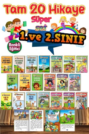 1. Ve 2.sınıf Hikaye Okuma Kitabı Okumayı Sevdiren Masallar 20 Kitap Set - 1