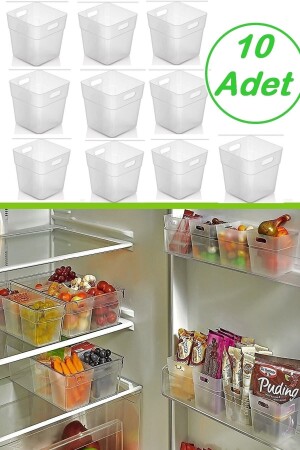 10 Adet Buzdolabı Kapak Içi Düzenleyici Organizer Buzdolabı Içi Düzenleyici Ve Banyo Organizeri - 2