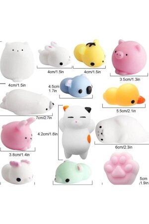 10 Adet Hayvan Sukuşi Sevimli Stres Çocuk Okul Hediye Squishy Oyuncak squishy9278 - 4