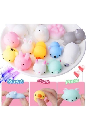 10 Adet Hayvan Sukuşi Sevimli Stres Çocuk Okul Hediye Squishy Oyuncak squishy9278 - 6