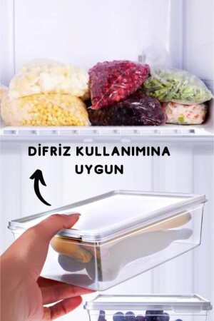 10 Adet Kendinden Kapaklı Derin Dondurucuya Uygun Saklama Kabı 2 Lt - 4