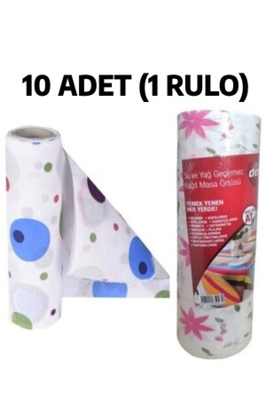 10 Adet Kullan At Masa Örtüsü Sıvı Geçirmez(1 RULO) Tek Kullanımlık 100x120 Cm Piknik Sofra Kağıdı - 2