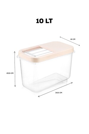 10-Liter-Tablettenwaschmittel-Aufbewahrungsbox mit Schiebedeckel – beschrifteter Waschmittel-Aufbewahrungsbehälter Creme MCH-638 - 4