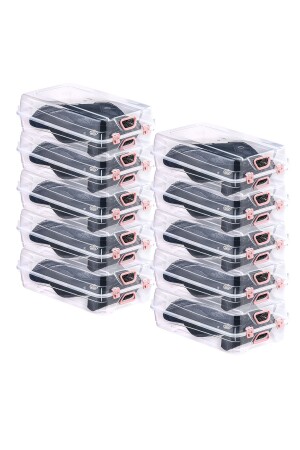 10-teilige transparente Damen-Schuhbox, atmungsaktiv, sicher, Schuh-Organizer - 2