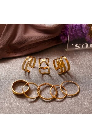 10-teiliges Goldring-Set für Damen – 2897 - 7