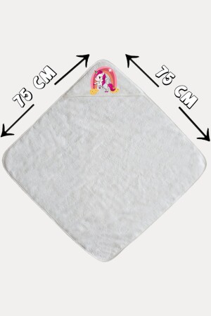 100 % Baumwolle – Baby-Handtuch-Pucktuch 75 x 75 cm – Baby-Badetuch BEBEKBANYO1 - 4