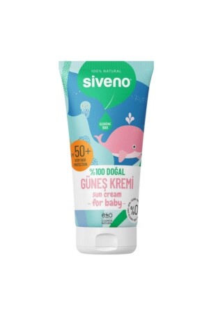 %100 Doğal Bebek Güneş Kremi Leke Karşıtı Antioksidan Nemlendirici Bitkisel Vegan UVA UVB SPF50 CE20232025 - 3