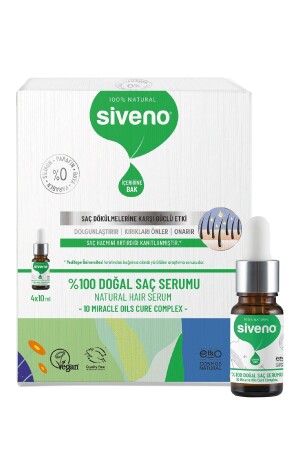 % 100 Doğal Bitkisel Yıpranmış Saçlar Ve Dökülen Saçlara Özel Onarıcı Bakım Serumu 4x10 ml - 4