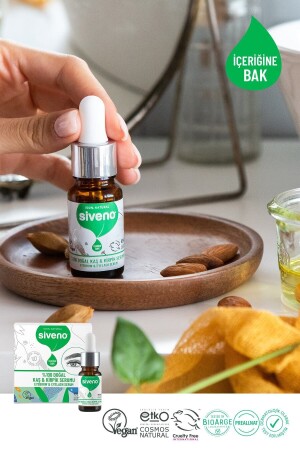 %100 Doğal Kaş Ve Kirpik Serumu Bitkisel Yoğunlaştırıcı Canlandırıcı Yoğun Bakım Yağı Vegan 10 ml - 7