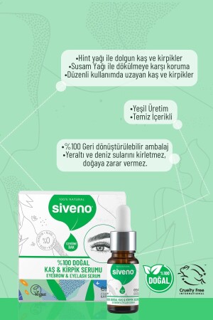 %100 Doğal Kaş Ve Kirpik Serumu Bitkisel Yoğunlaştırıcı Canlandırıcı Yoğun Bakım Yağı Vegan 10 ml - 8