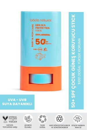 %100 Doğal Ve Mineral Filtreli 50 Spf Yüksek Korumalı Çocuk Güneş Koruyucu Stick - 3