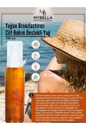 100 ml Yoğun Bronzlaştırıcı Cilt Bakım Destekli Yağ.- Solaryum Yağı BRNZYAG - 3