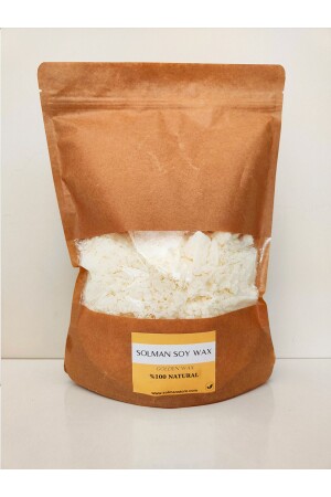 %100 Natural Soy Wax Pul Şeklinde Flake Vegan Organik Soya wax Doğal Kokulu Mum Yapma Malzemesi 1 KG - 3