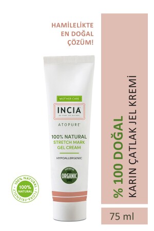 100 % natürliche Gel-Creme gegen Dehnungsstreifen am Bauch, Anti-Dehnungsstreifen, Bio-Avocadoöl, Schwangerschaft, 75 ml - 1