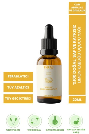 100 % reines und natürliches ätherisches Zitronenschalenöl 20 ml (Hagelentfernung – Haarreduzierer – Haarverzögerer) - 3