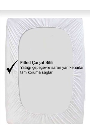 100 X 200 Dört Mevsim Kullanılır Mıcro Full Kenar Kenar Lastikli Fitted Sıvı Geçirmez Yatak Alezi Akfil-T - 7