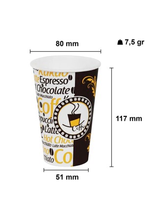 12 Oz Siyah Kapaklı Tutamaçlı Karton Bardak Latte Kahve Kağıt Bardak Sleeve 300 Ml - 100'lü AT012OZ - 6