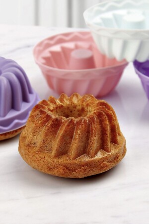 12-teilige waschbare Mini-Kuchen-Muffin-Backform – Silikon-Muffin-Cupcake-Form in verschiedenen Farben - 6