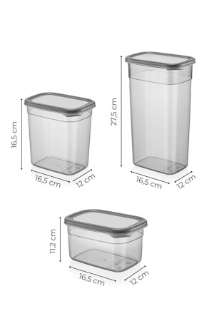 12-teiliges, beschriftetes Moly-Set mit rechteckigen Frischhaltedosen - 4