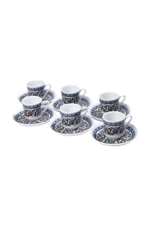 12-teiliges Kaffeetassen-Set – Topkapı-Tassen-Set mit speziellem Muster und Untertasse für 6 Personen GZ12CKT60932 - 1