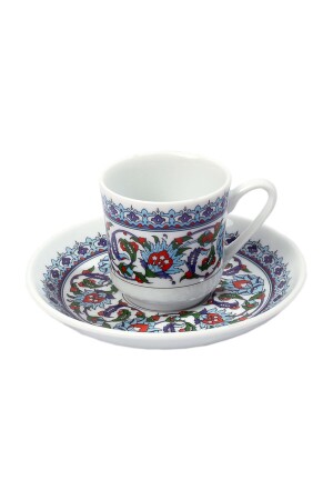 12-teiliges Kaffeetassen-Set – Topkapı-Tassen-Set mit speziellem Muster und Untertasse für 6 Personen GZ12CKT60932 - 5