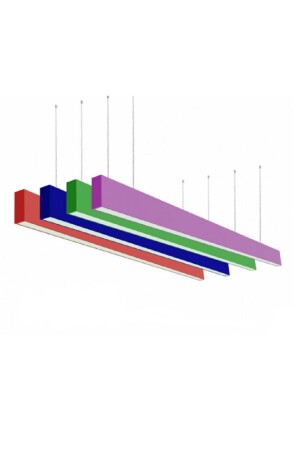 120 cm (38 W), Zwischenfarbe (4000 K), schwarzes Gehäuse, linearer LED-Beleuchtungs-Kronleuchter, linear120 cmaracolor - 6