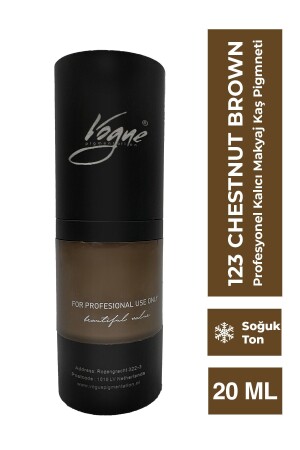 123 Kastanienbraune permanente Make-up-Augenbrauenfarbe (MICROBLADING-MICROPIGMENTATION PIGMENT) VogueKaş111 - 1