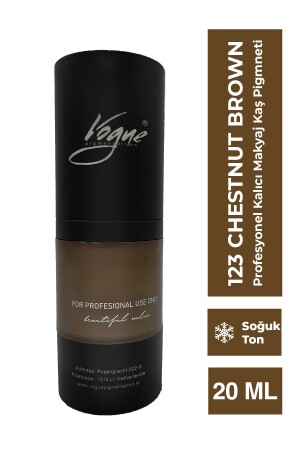 123 Kastanienbraune permanente Make-up-Augenbrauenfarbe (MICROBLADING-MICROPIGMENTATION PIGMENT) VogueKaş111 - 3