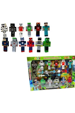 12'li Süper Kahraman Oyuncak Figürleri 23 Parça Lego Yapı Oyuncak Figür Toys - 2