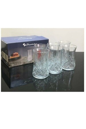 12'li Timeless Çay Bardağı Kristal Kesme Bardak Sadece Bardak pb42881_12li - 5