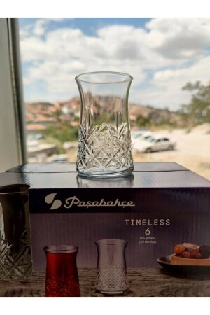 12'li Timeless Çay Bardağı Kristal Kesme Bardak Sadece Bardak pb42881_12li - 7