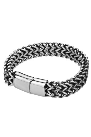 12mm. 21cm. Herrenarmband aus grauem Stahl Ep06by - 2