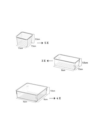 13-teiliger transparenter modularer Schubladen-Organizer – Küchen-Badezimmer-Organizer – Make-up-Schmuck-Organizer MCH-921 - 7