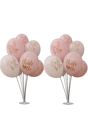 14 Bride To Be Balon - 2 Balon Standı Bekarlığa Veda Masa Üstü Dekor Süs Standı - 3