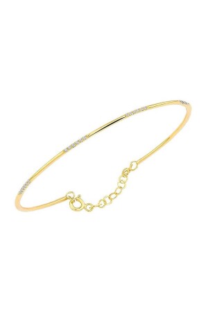 14 Karat Gold 0. 14 Karat Diamant-Crispy-Manschettenarmband - 2