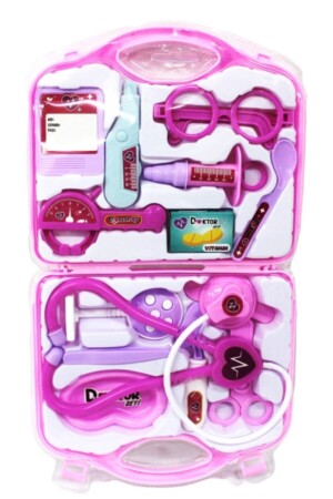 14-teiliges Spielzeug-Doktor-Set in Mega-Pink-Tasche - 2