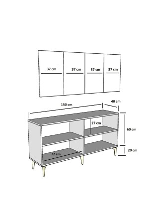 150 Cm Nova Konsol Beyaz-gümüş NOVAKNS - 9