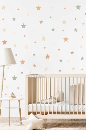 150-teiliges Aufkleber-Set „Softy Stars“ für Kinderzimmer SSTCKREKSP434 - 2