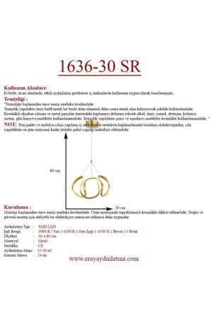 1666-30 Gelber LED-Kronleuchter 1636-30 SR - 5