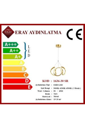 1666-30 Sarı Led Avize 1636-30 SR - 6