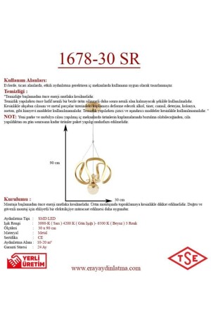 1678-30 Gelber LED-Kronleuchter 1678-30 SR - 5