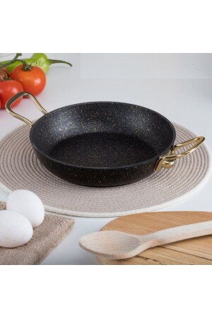 18 Cm Gold Stone Sahan- Non-Stick Yumurta Omlet Tavası 18 cm (Çelik Kulp) - 1