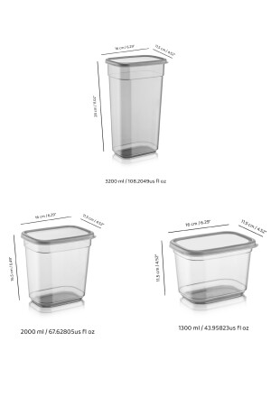 18-teiliger, mehrfach rechteckiger Aufbewahrungsbehälter mit Gänseblümchen-Etikett, kompatibel mit Mikrowelle und Gefrierschrank, 6 x (1,3 LT-2 LT-3,2 LT) MCH-826 - 6