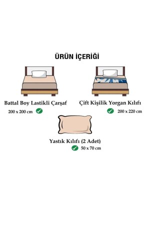 180x200 Lastikli Çarşaflı Düz Renk Nevresim Takımı Battal Boy Sarı-Siyah LCVCFTYON180 - 4