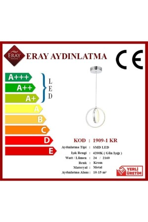 1909-1 Krom Tekli Led Avize 1909-1 KR - 5