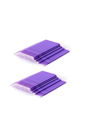 2 Adet 100'lü - (2 PAKET) Lash Lifting Microbrush Çubukları - 2