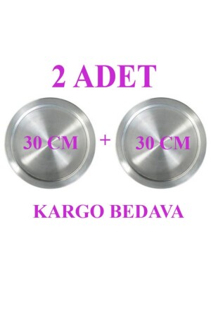 2 Adet 30 Cm Kararmaz Künefe Kadayıf Tabağı Tepsisi (KARGO BEDAVA) Tepsi-30KVL - 2